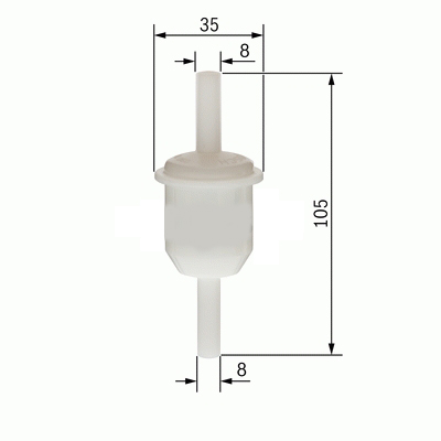 OPAR 82425649 | Benzin Filtresi Daka/Tpsx, Panda I, Ducato, Fiorino, Tipo, Tempra