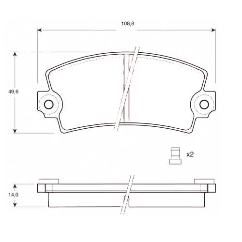OPTIMAL BP09142SD | Fren Balatası Ön 108 mm Renault R12 1400 75-