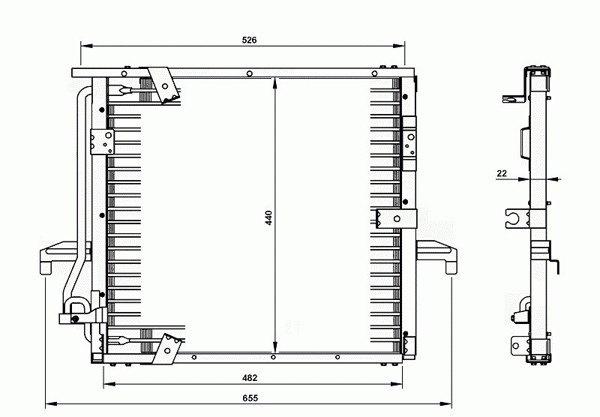 ORIS CBM165020 | Klima Kondenseri BMW 3Serisi E36 90 > 483X468x20 Oto.-Mek.