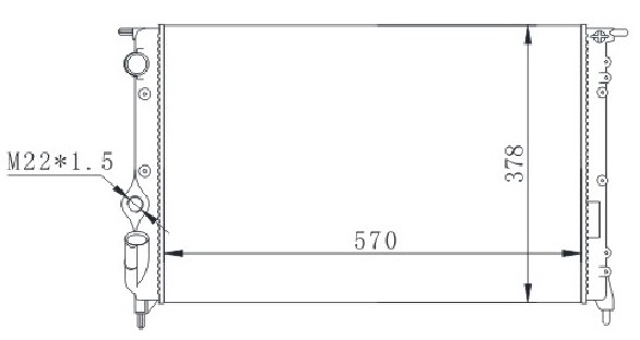 ORIS MRN120023 | Radyatör Mechanical Mt 570X378x23 19 1.4İ / 1.7İ / 1.8İ 88 63925