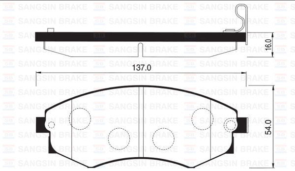HI-Q SP1065 | / Fren Balatası Ön Elantra 90-00 / Sonata 90-94 / Altıma 90-94