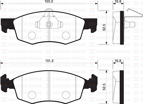 HI-Q SP1198 | Fren Balatası Ön Doblo / Palio / Punto / Strada 1.2-1.9 01-06