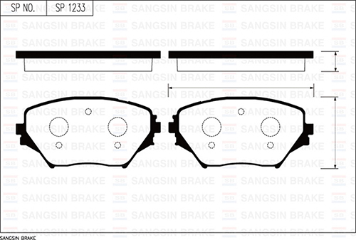 HI-Q SP1233 | Fren Balatası Ön Rav4 (A2) 1.8:2.0 01-05