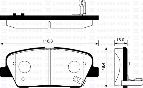 HI-Q SP1247 | Fren Balatası Arka Santafe / Genesıs / Sorento / Musso Dizel 2011 -