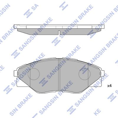 HI-Q SP1544 | Fren Balatası Ön Hilux 2.5 D4d-Kun35 05-15