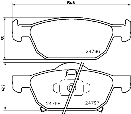 HI-Q SP1605 | Fren Balatası Ön Accord (Cu) 2.0 09-15