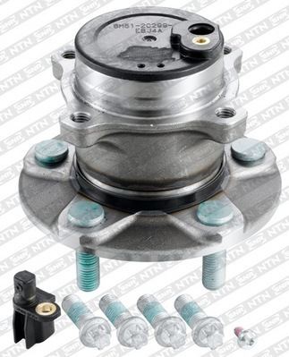 SNR R152.69NTN | Arka Teker Poryası Rulmanlı Focus C-Max 07 > 11-Focus II 04 > 11 ABS Li 5 Bijon Sensör Dahıl Civatalı