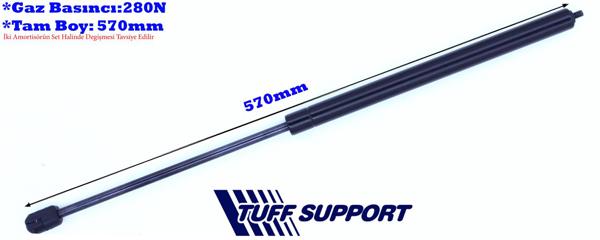 TUFFSUPPORT 612034 | Motor Kaput Amortisörü C-Seri (W203) Gazlı