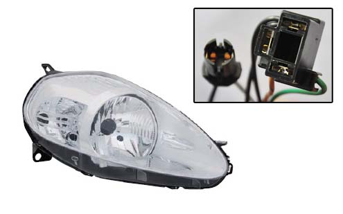 TYC FIA10PU001 | Far Sağ Fiat Grande Punto 04 > 10 Elektrikli H4 Krom