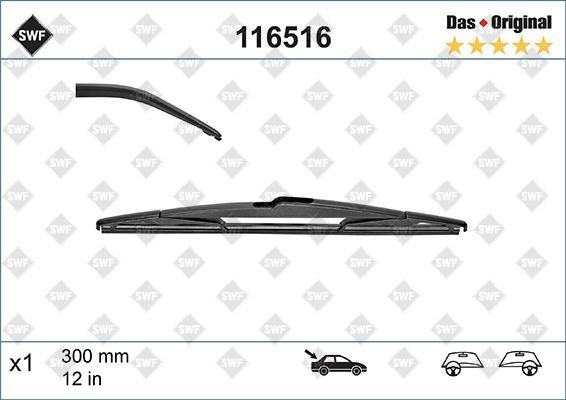 VALEO 116516 | Silecek Süpürgesi Swf Arka 310mm (Citroen C4 / Ford Fiesta VI-Focus II-III / Opel Astra H)