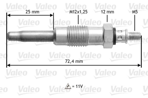 VALEO 345100 | Kızdırma Bujisi 11V Partner-Berlingo-P205
