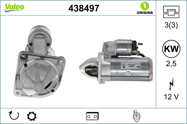 VALEO 438497 | Marş Motoru 12V 9 Diş Jumper Ducato Boxer 2,8Jtd
