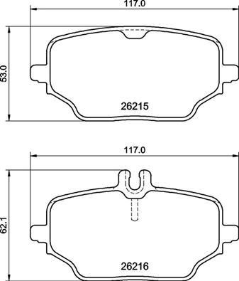 VALEO 670544 | Fren Balatası Arka Mercedes Gle V167 300 D 4-Matic