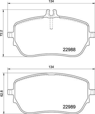 VALEO 670731 | Ön Fren Balatası Mercedes A-Serisi W177, B-Serisi W247, CLA-Serisi W118