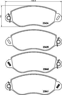 VALEO 671547 | Disk Fren Balata Ön (Ö.Çeker) (Ford: Transit V184 01 -) | 1 Adet