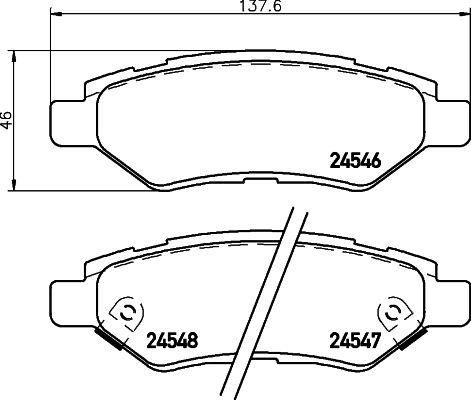 VALEO 671562 | Fren Balatası Arka Cadillac Cts 2.8 3.0 3.6 08-Chevrolet Camaro 3.6 09-15
