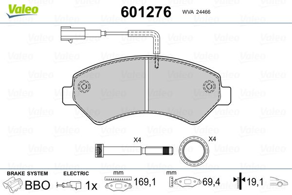 VALEO 9001072 | Fte Fren Balatası Ön Fiat Ducato / Peugeot Boxer / Citroen Jumper 06-