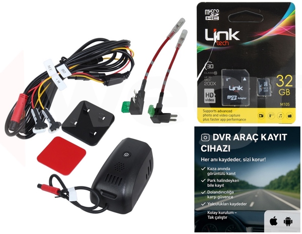 WEGNA AC02-001 | Araç Dvr Kayıt Cihazı Türkçe Menü Androıd Ve Apple Uyumlu Hd Kalıtelı