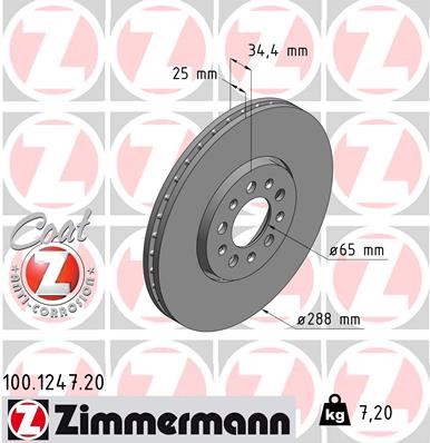 ZIMMERMANN 100.1247.20 | Ön Fren Aynası Golf IV | 2 Adet