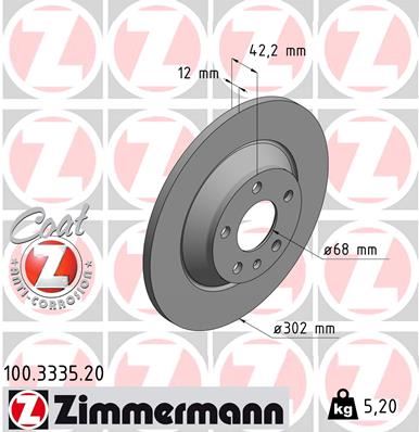 ZIMMERMANN 100.3335.20 | Arka Fren Aynası A6 Allroad 4Fh 2.7 TDI Quattro / 3.0 TDI Quattro 06-986479458-Df4776 | 2 Adet