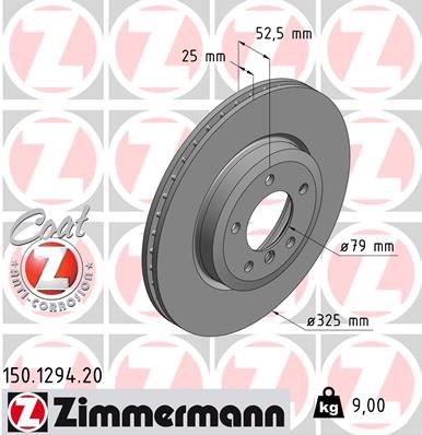 ZIMMERMANN 150.1294.20 | Fren Diski Ön Standart | 2 Adet