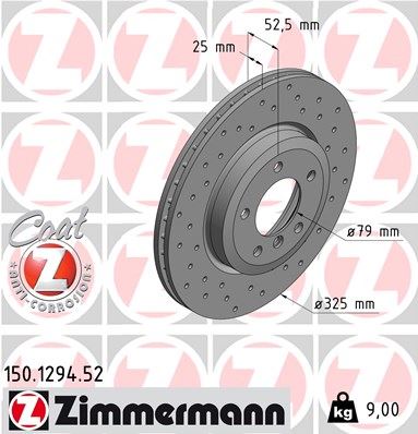 ZIMMERMANN 150.1294.52 | Fren Diski Ön Sport | 2 Adet