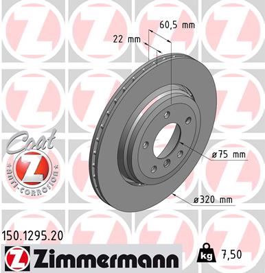 ZIMMERMANN 150.1295.20 | Fren Diski Arka BMW E46 | 2 Adet