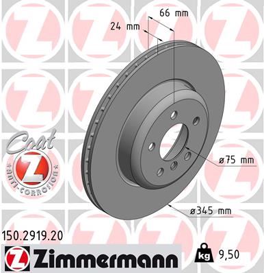 ZIMMERMANN 150.2919.20 | Fren Diski Arka Standart | 2 Adet