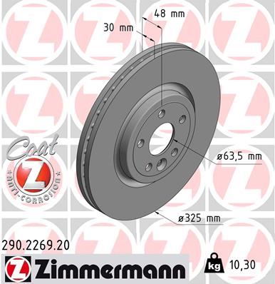 ZIMMERMANN 290.2269.20 | Fren Diski Standart | 2 Adet