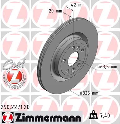 ZIMMERMANN 290.2271.20 | Fren Diski Standart | 2 Adet