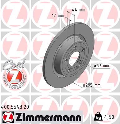 ZIMMERMANN 400.5543.20 | Fren Diski Standart | 2 Adet