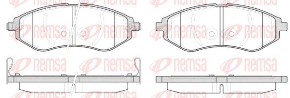 REMSA 0986.02 | Fren Balatası Aveo T200. T250 01 > 06 -