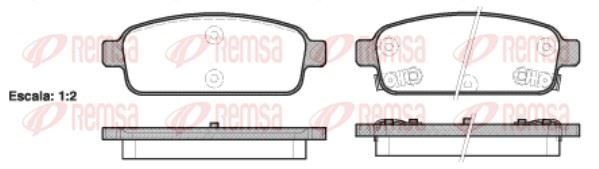 REMSA 1432.02 | Fren Balatası Cruze J300 05 09 -