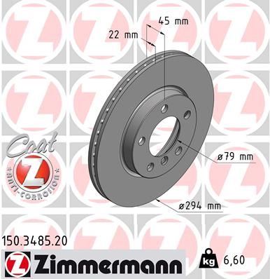 ZIMMERMANN 150.3485.20 | Fren Diski Ön Standart Mini R60 294mm | 2 Adet