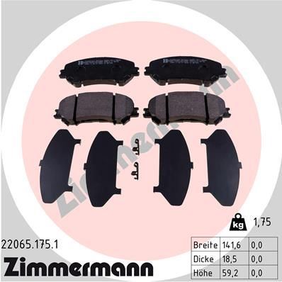 ZIMMERMANN 22065.175.1 | Fren Balata Seti