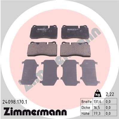 ZIMMERMANN 24098.170.1 | Fren Balata Seti