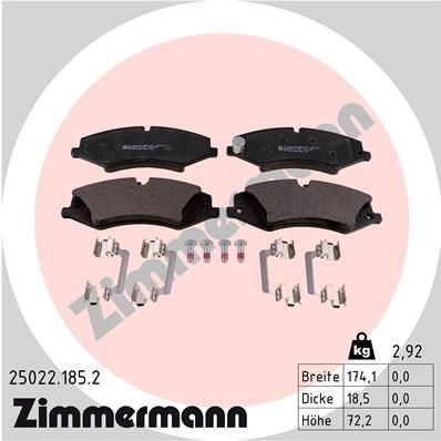ZIMMERMANN 25022.185.2 | Fren Balata Seti