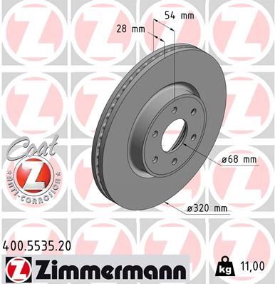 ZIMMERMANN 400.5535.20 | Fren Diski Standart | 2 Adet