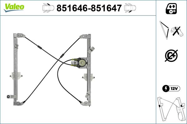 VALEO 851646 | Cam Mekanizması Motorsuz Ön Sol Berlingo II Partner II 03 >