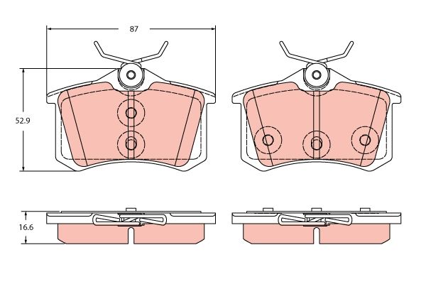 TRW GDB2357 | Mg Zs 19-Arka Fren Balatası 10347032