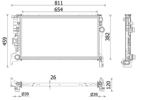 MAHLE CR 2334 000P | Su Radyatörü 653X369x26 Brazing