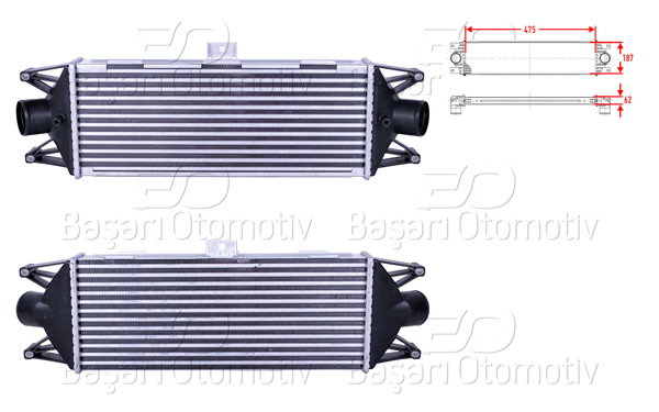 WISCO 3113806-00 | Turbo Radyatörü (Intercooler) 475X187x62 Iveco Daily 3 99 >