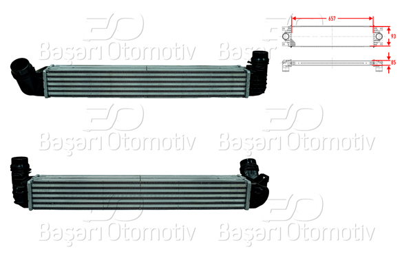 WISCO 3113816-00 | Turbo Radyatörü (Intercooler) 657X93x85 Renault Fluence 1.5 CDI 10 >