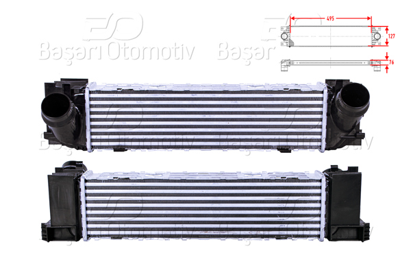 WISCO 3113827-00 | Turbo Radyatörü (Intercooler) 495X127x76 BMW F20 1.14D 1.14I 1.16D 1.1.6I 1.18D 1.18I 1.20D 1.20I F23 2.18D 2.20I 2.20D F30 3.16D 3.18D 3.20D 3.20I F33 F83 4.20D 4.20I 4.18D 11 >