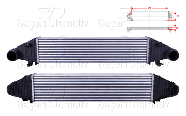 WISCO 3113834-00 | Turbo Radyatörü (Intercooler) 630X120x64 Mercedes-Benz Benz W204 C180 Cgı C200 Cgı C204 C180 C200 Cgı W212 E200 Cgı 07 >