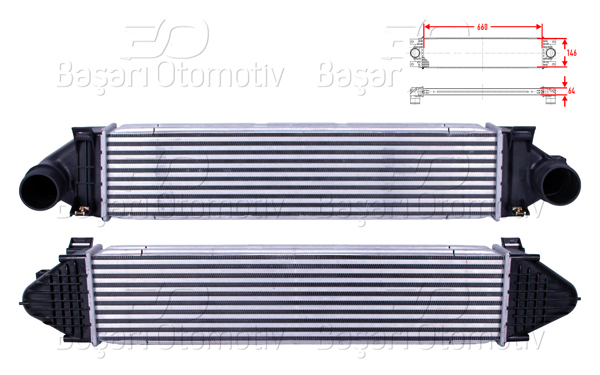 WISCO 3113963-00 | Turbo Radyatörü (Intercooler) 660X146x64 Ford Focus 04-14 / C Max 07-19 / Kuga 08-19 / Mondeo 1.6-2.0 TDCI 07-15 / Land Rover Freelander 10-14 / Discovery Sport 14 > / Evoqoe 11-19 2.2 D / Volvo S80 2 2.5 T 06-12