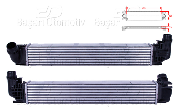 WISCO 3113977-00 | Turbo Radyatörü (Intercooler) 655X104x76 Dacia Duster (Hs) 1.5 DCI 10-18