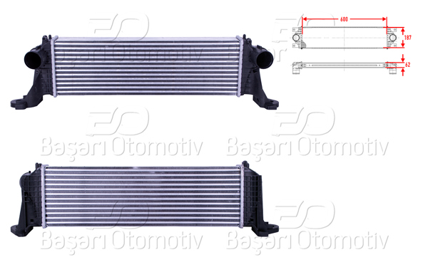 WISCO 3113982-00 | Turbo Radyatörü (Intercooler) 600X187x62 Iveco Daily 5-6 2.3 D-3.0 D 11 >