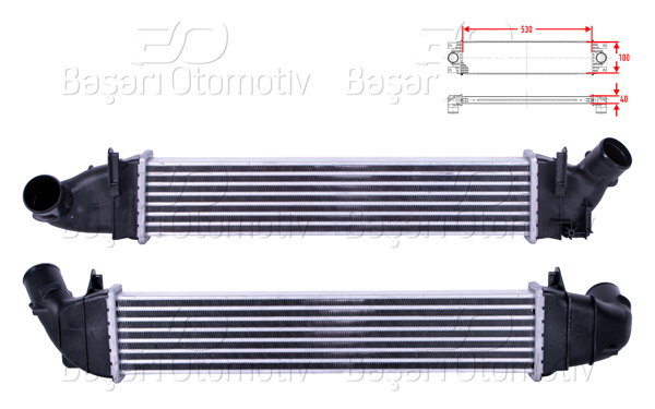 WISCO 3113995-00 | Turbo Radyatörü (Intercooler) 530X100x40 Dacia Logan (Ls) 1.5 DCI 06-08