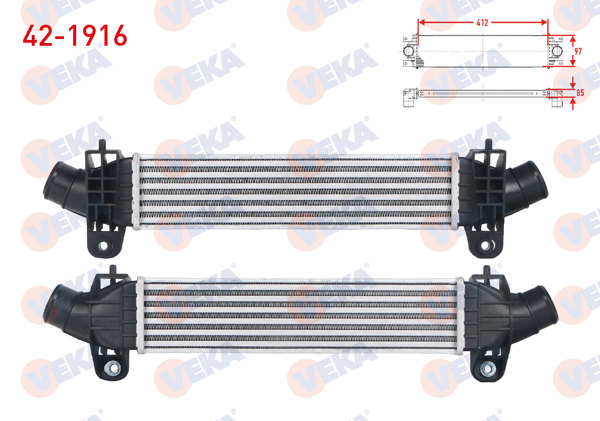 VEKA 42-1916 | Turbo Radyatörü (Intercooler) Ford Mondeo III 2.0 TDCI 2000-2007